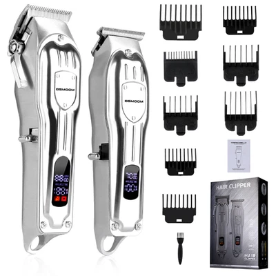 Cordless Electric Hair Clippers and Trimmer Kit for Men Barber Clipper Combo Set