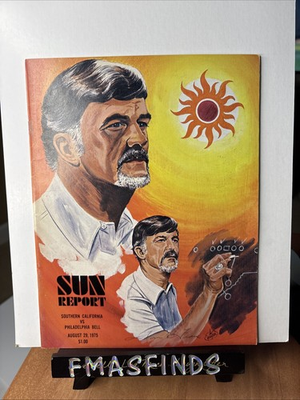 #ad R4 1975 SOUTHERN CALIFORNIA SUN vs PHILADELPHIA BELL WFL Football Program Aug 29 $30.00
