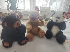 Ty Collectible Attic Treasures Ivan,  Cody, Fern, And Checker Jointed Bears