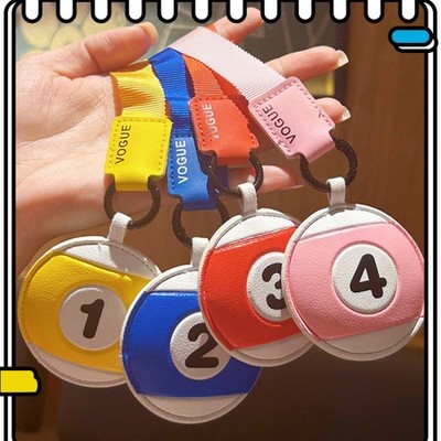 Vogue Strap Billiard Ball Keychain - Pool Ball Number for Car Keyring&Bag Decor