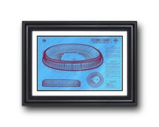 Philadelphia Phillies Veterans Stadium Ballpark Blueprint Wall Art