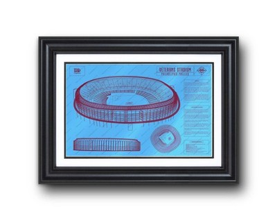 Philadelphia Phillies Veterans Stadium Ballpark Blueprint Wall Art