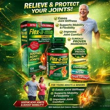 Flex-a-min Arthritis pain relief /Anti Inflammatory /Joint Support 120 Tablets
