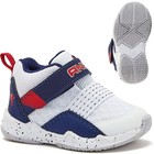 AND1 Toddler Boy's size 2 MID-TOP SNEAKERS White/Red/Blue ~ New with Tags — photo 1