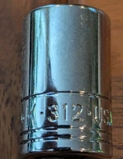 SK  312 3/8" Dr. 12mm 6pt Standard Metric Socket NOS