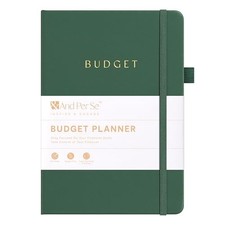 Budget Planner, Monthly Budget Notebook with Expense Tracker, b.Forest Green