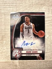 MARK SEARS 2024-25 BOWMAN UNIVERSITY CHROME SAPPHIRE BLACK AUTO /10 Q4602
