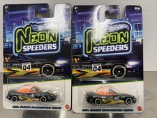 2026 Hot Wheels Lot Of 2-neon Speeders 2004 Mazda Mazdaspeed Miata Metal Base