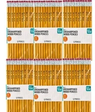 Lot Of 6 Pen Gear Unsharpened #2 Wood Pencils, 12 Count Each (72 Pencils Total)
