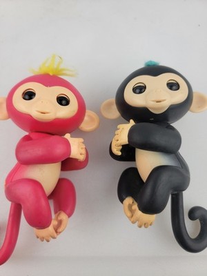 Pink & Pink WowWee Monkey Interactive Fingerling Moving Eyes Body & Sounds. 