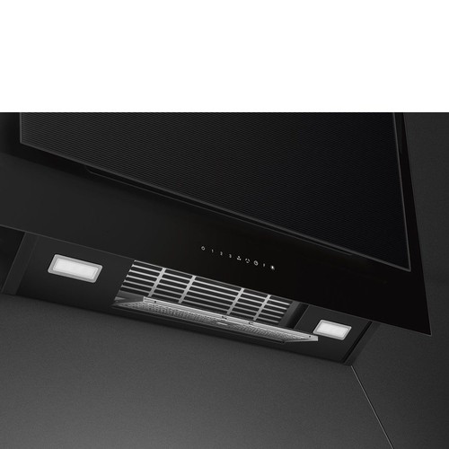 Smeg Cooker Hood Black Glass KV194B3 90cm Linea Angled Chimney ExDisplay (LD-23) - Picture 9 of 11