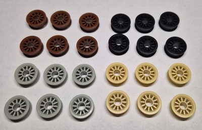 24 x LEGO 30155 Technic-Felge 2 x 2 (Speichen) mit Pin Aufnahme, divers Farben !