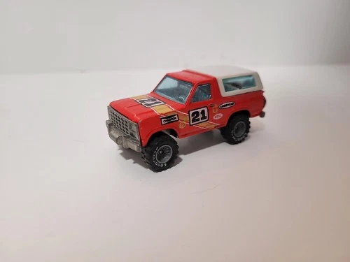 Vintage Hot Wheels Ford Bronco 4x4 Real Riders Truck 1982 Motorcycle on Back