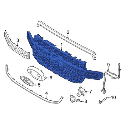 For Ford Ranger 2024 Ford N1WZ8200H Front Upper Grille | eBay