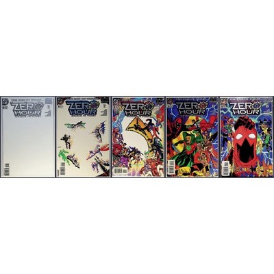 Zero Hour Crisis in Time #0-4 Set White Blank Variant DC 1994 Complete Lot VF-NM