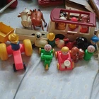 Fisher-Price Little People Vintage Farm Mixed Lot Figures Vehicles Animals