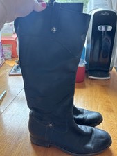 Women s Size 7 Frye Melissa Button Tall Riding Boots in black leather