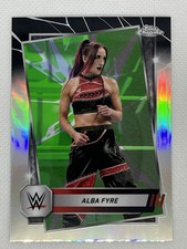 Alba Frye 2025 Topps Chrome WWE Red and Blue Refractor #88 Raw