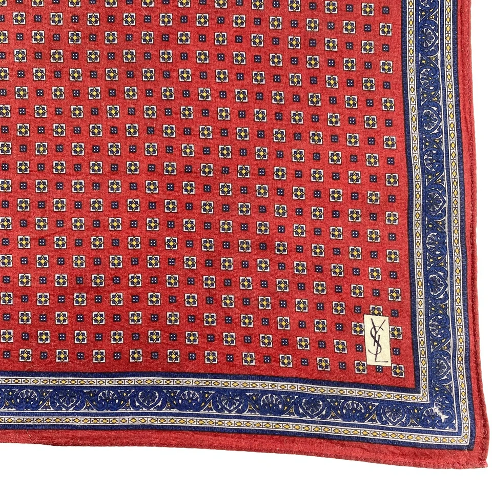 Pañuelo vintage Yves Saint Laurent pañuelo pañuelo pañuelo cuadrado de bolsillo Foto 4 de 4