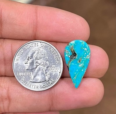 Blue Bird AAA Grade Natural Turquoise Pear Cabochon Gemstone 06 Carat H0=170
