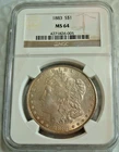 1883 Morgan Dollar NGC MS64  Better Date $1