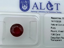 Red Ruby - 1.96 Carat - Round Cut - original ...