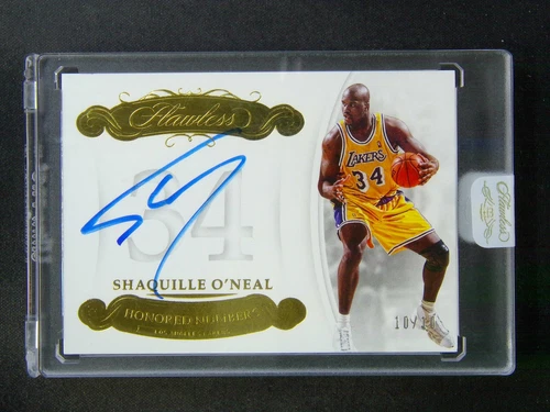2017-18 Panini Flawless Shaquille O'Neal Honored Numbers Auto Gold 10/10≈1/1