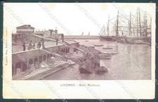 Livorno Città Barche Molo Mediceo cartolina JK4913