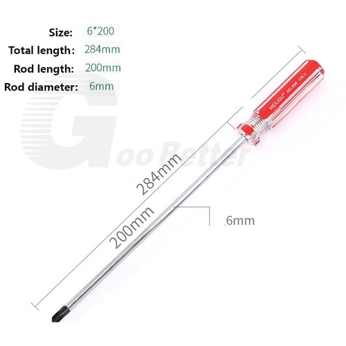 3/5/6mm Magnetic Screwdrivers Extra long Shaft Phillips Cross Slotted Hand Tool - Picture 31 of 36