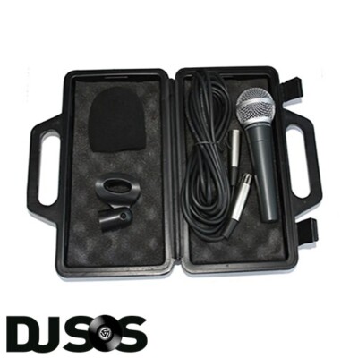 Pulse PM580 dynamisches Handmikrofon Gesang mit Kabel, Clip & Koffer DJ Karaoke