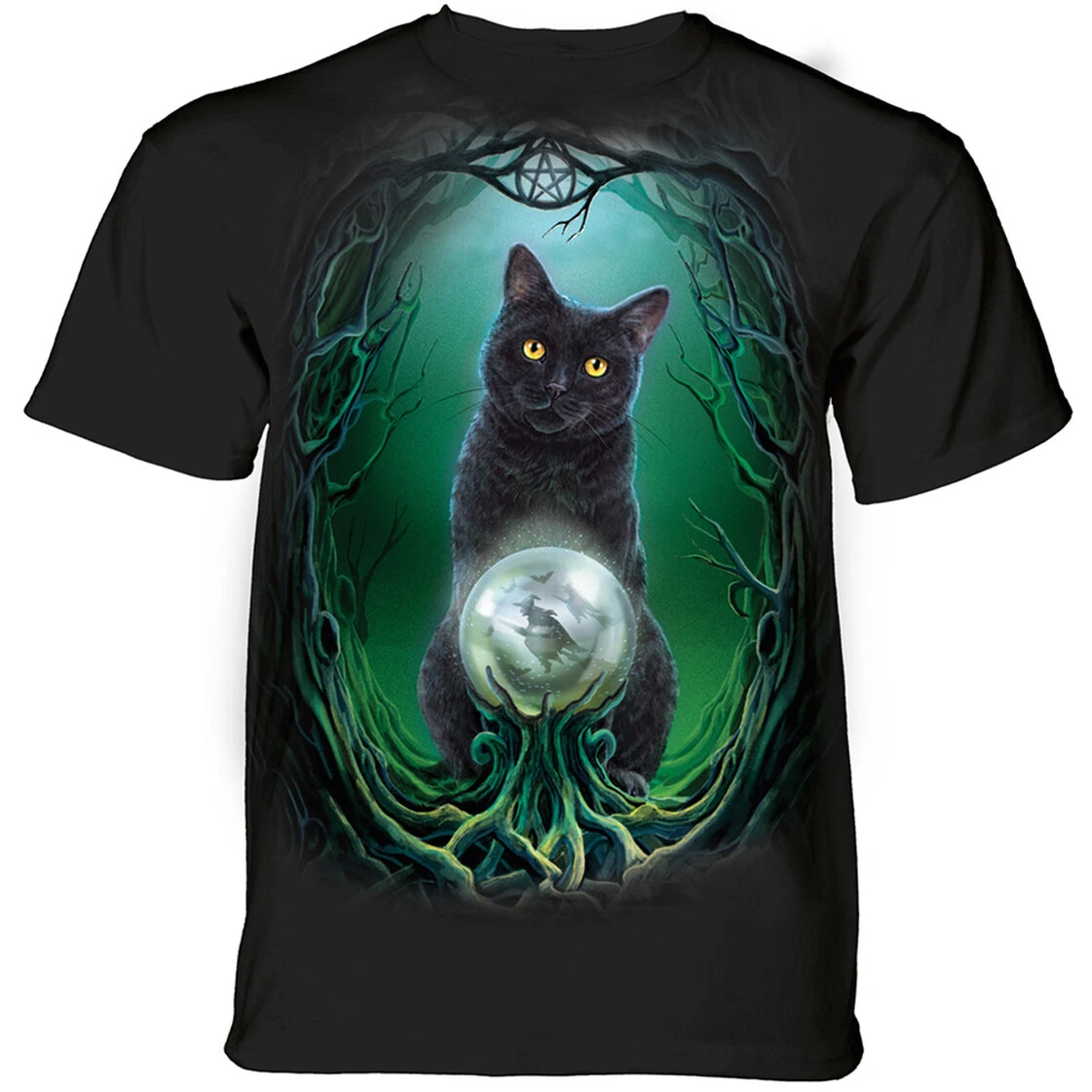 Cat Rise of Witches Magic Fantasy Kittens Cute Cotton Cats Mountain T-Shirt S-3X
