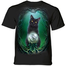 Camiseta Cat Rise of Witches Magic Fantasy Gatitos Linda Algodón Gatos Montaña S-3X