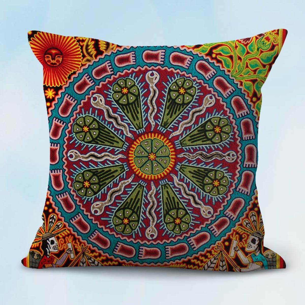 10pcs dining room chair bulk cushion covers Mexican folk art print eBay