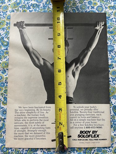 Vintage 1982 Body By Soloflex Print Ad Workout Equipment - Picture 7 of 7