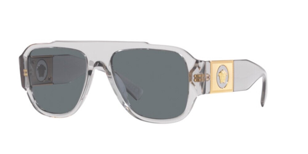 Versace VE4436U 530580 Sunglasses Transparent Gray Blue Pilot Unisex Versace VE4436U 530580 Sunglasses Transparent Gray Blue  main image 3
