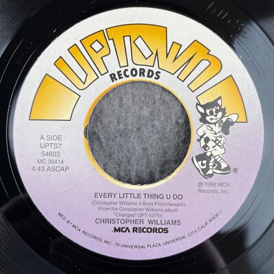 CHRISTOPHER WILLIAMS Every Little Thing U Do / Inst. 45 Uptown UPTS7 54603 NEW