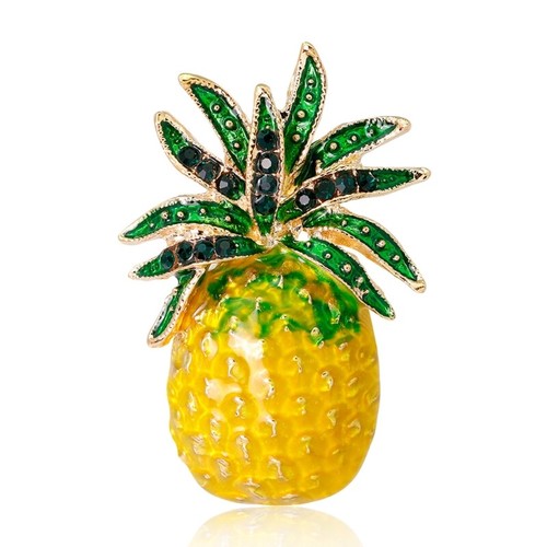 Fashion Pineapple Fruit Brooch Pin Unisex Bag Fruit Jewelry for Grandmother