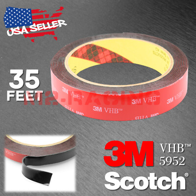 *35 Feet* Genuine 3M VHB #5952 Clear Double-Sided Mounting Acrylic Tape Adhesive