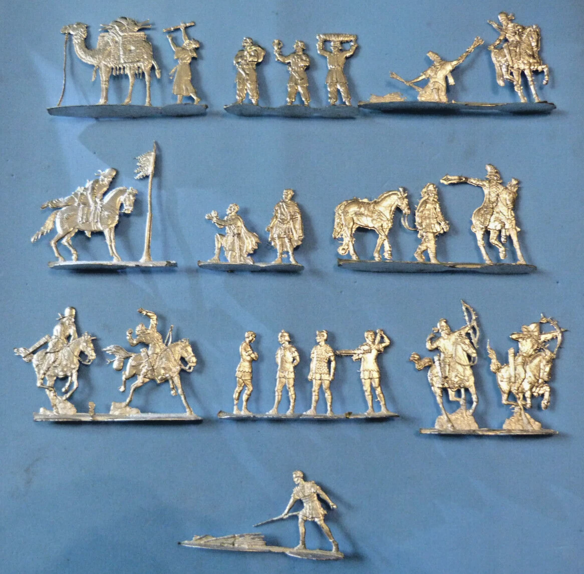 Lot De 35 Figurines En étain Plat – Soldats Romains – Antiquité – Zinnfiguren 30mm