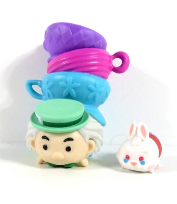 Disney 100 Celebration Tsum Tsum Series Mad Hatter White Rabbit Figure  NEW
