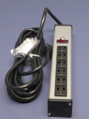 Legrand Wiremold UL207BD Gray Plug-In Outlet Compact Power Strip 15 ft