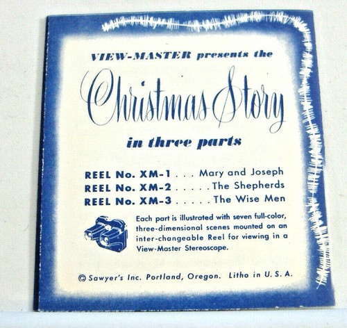 LA STORIA DI NATALE~XM-3~PARTE III I SAGGI~VINTAGE VIEW-MASTER REEL - Foto 8 di 10