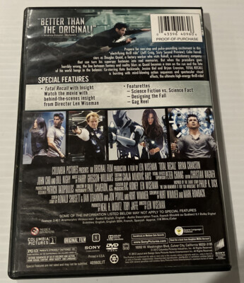 Total Recall DVD Theatrical Edition Colin Farrell-Kate Beckinsale