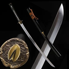 Hand Polished JP Samurai Sword Katana 9260 Spring Steel Sharp Unokubi Zukur