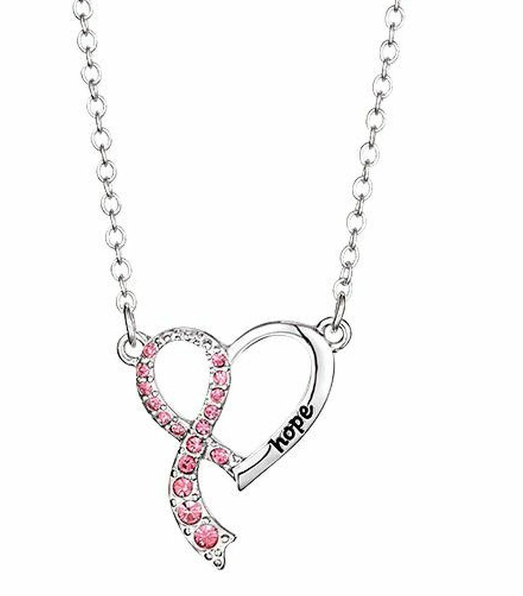 Felpa Girocollo Donna Brisco Apparel - 'Courage Faith Hope' - Consapevolezza Cancro Al Seno