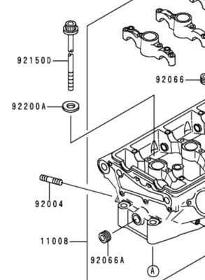 いちか NOS Kawaski Head Cover Gasket 88-90 ZX1000 90-99 ZX1100 11009-1724