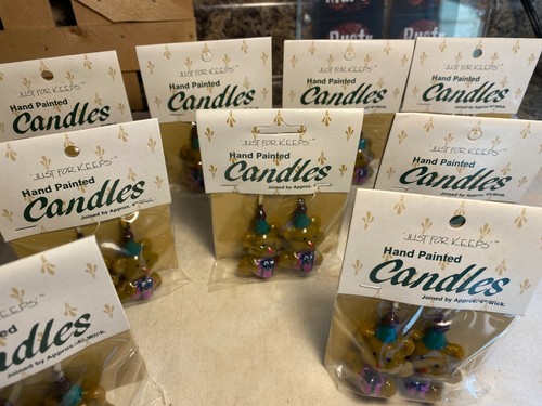 Vintage 1988 Wang's Hand Painted Party Bear Candles 12 Packs New - Picture 6 of 7