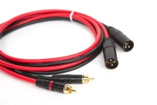 CANARE HI-FI RCA TO BALANCED XLR MALE QUALITY INTERCONNECT CABLE.