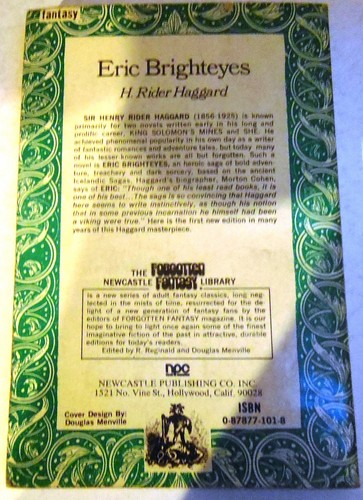 H. Rider Haggard - Eric Brighteyes (1891) - US 1st Newcastle Frgtn. Fantasy 1974 - Picture 3 of 7