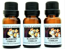 3 Blueberry Cobbler 1/2oz Premium Grade Scented Fragrance Oil Crazy Candles